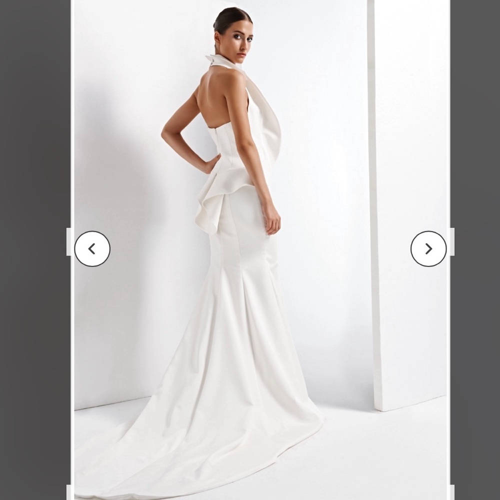 John Paul Ataker Structured Mermaid Gown Rare NYFW Runway Design - Picture 2 of 8